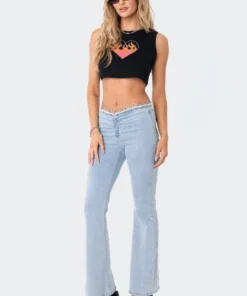 S12196_BLACK New In Flame On You Diamond Crop Top