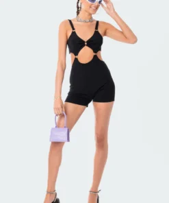 S12230_BLACK New In Jasper Cut-Out Romper