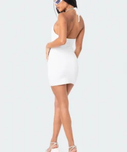 S11373_WHITE Cyrus Cut-Out Mini Dress New In