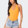 S12110_ORANGE New In Jojo Open-Back Bodysuit