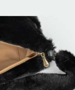 Acc0221_black Accessories Fluffy Shoulder Bag