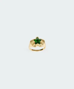 Acc0197_green Accessories Star Ring