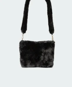Acc0221_black Accessories Fluffy Shoulder Bag