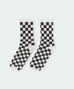 Acc0195_black-and-white Checkerboard Socks