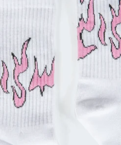 ACC0228_WHITE Rising Flame Socks
