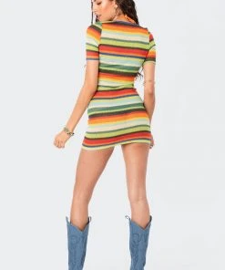 S12082_MIX New In Andrea Cut-Out Knitted Mini Dress