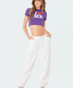 S12432_WHITE Denver Relaxed Cargo Pants New In
