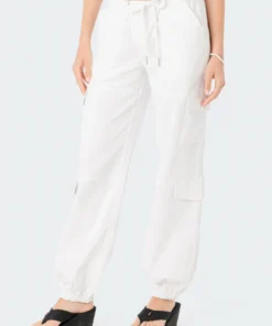 S12432_WHITE Denver Relaxed Cargo Pants New In