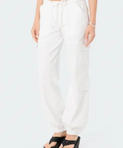 S12432_WHITE Denver Relaxed Cargo Pants New In