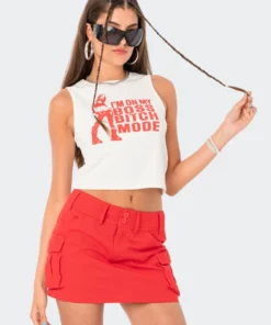 S12347_CREAM New In Boss Mode Tank Top