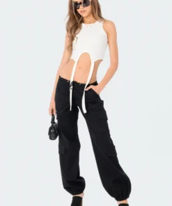 S12272_WHITE New In Kennedy Tie-Up Tank Top