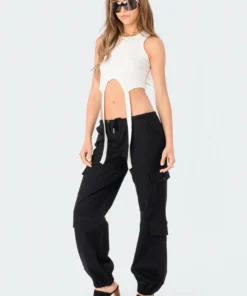 S12272_WHITE New In Kennedy Tie-Up Tank Top