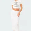 S12273_WHITE Leila Knitted Maxi Skirt New In