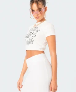 S12305_WHITE Zero Gravity Cropped T-Shirt New In