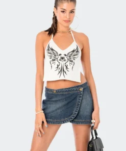 S12280_WHITE Bella Open-Back Top New In