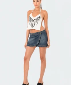 S12280_WHITE Bella Open-Back Top New In