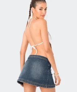 S12280_WHITE Bella Open-Back Top New In