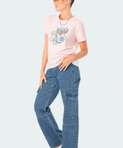 S12360_PINK New In Drive In T-Shirt