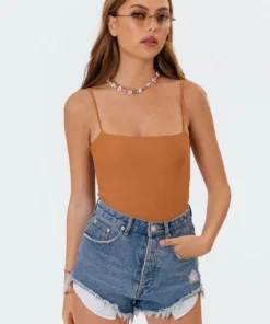 S11072_camel Tops Billy Open Back Bodysuit 9 S11072_camel Tops Billy Open Back Bodysuit