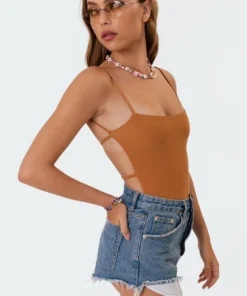S11072_camel Tops Billy Open Back Bodysuit 11 S11072_camel Tops Billy Open Back Bodysuit