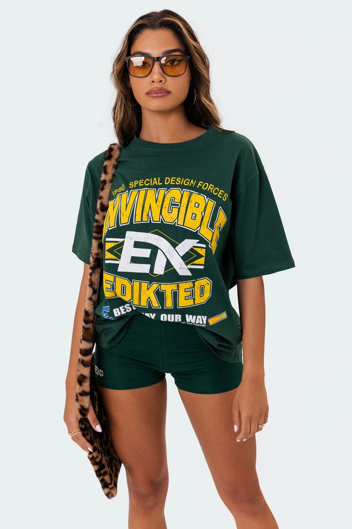 S11063_green Invincible Oversized T-Shirt 3 S11063_green Invincible Oversized T-Shirt