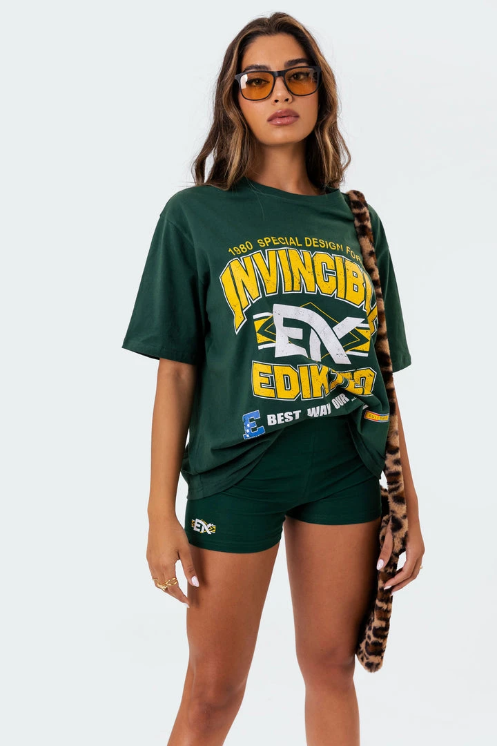 S11063_green Invincible Oversized T-Shirt 5 S11063_green Invincible Oversized T-Shirt