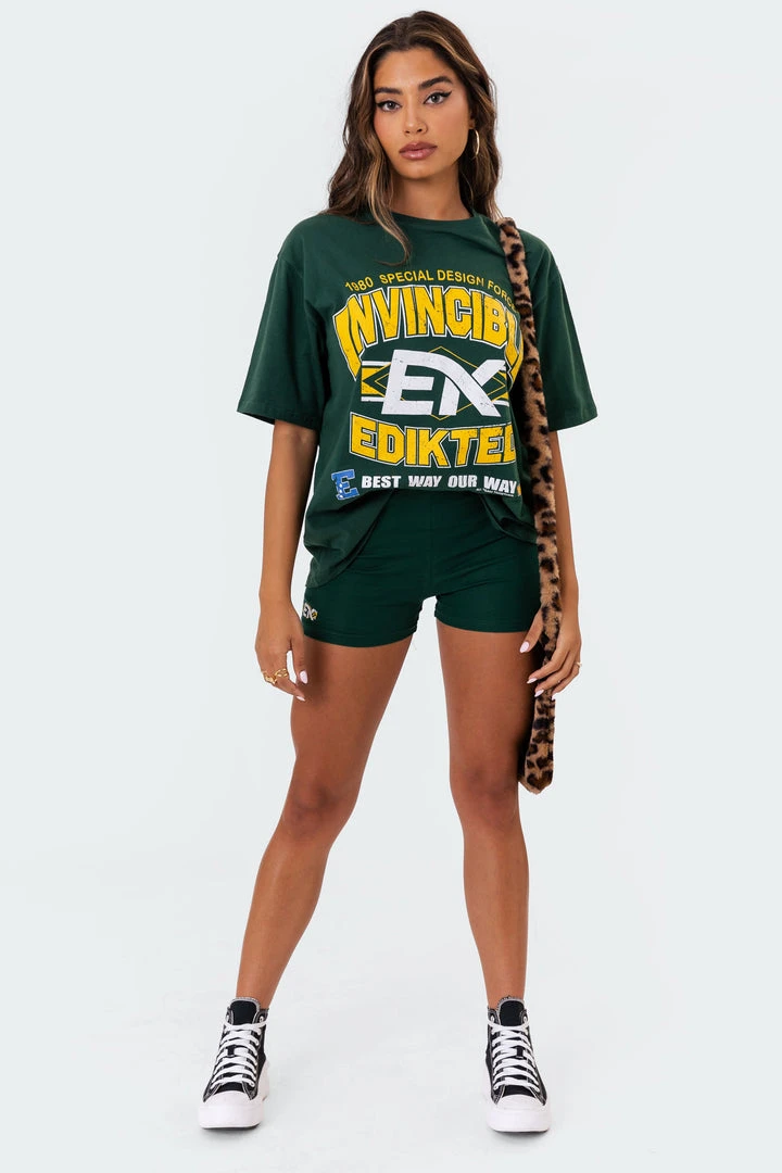 S11063_green Invincible Oversized T-Shirt 4 S11063_green Invincible Oversized T-Shirt