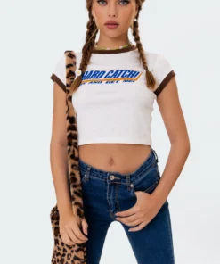 S11062_white Tops Hard Catch T-Shirt