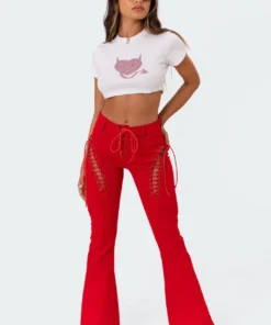 S11096_white Devil Diamond Cropped T-Shirt