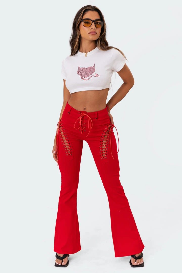 S11096_white Devil Diamond Cropped T-Shirt 4 S11096_white Devil Diamond Cropped T-Shirt