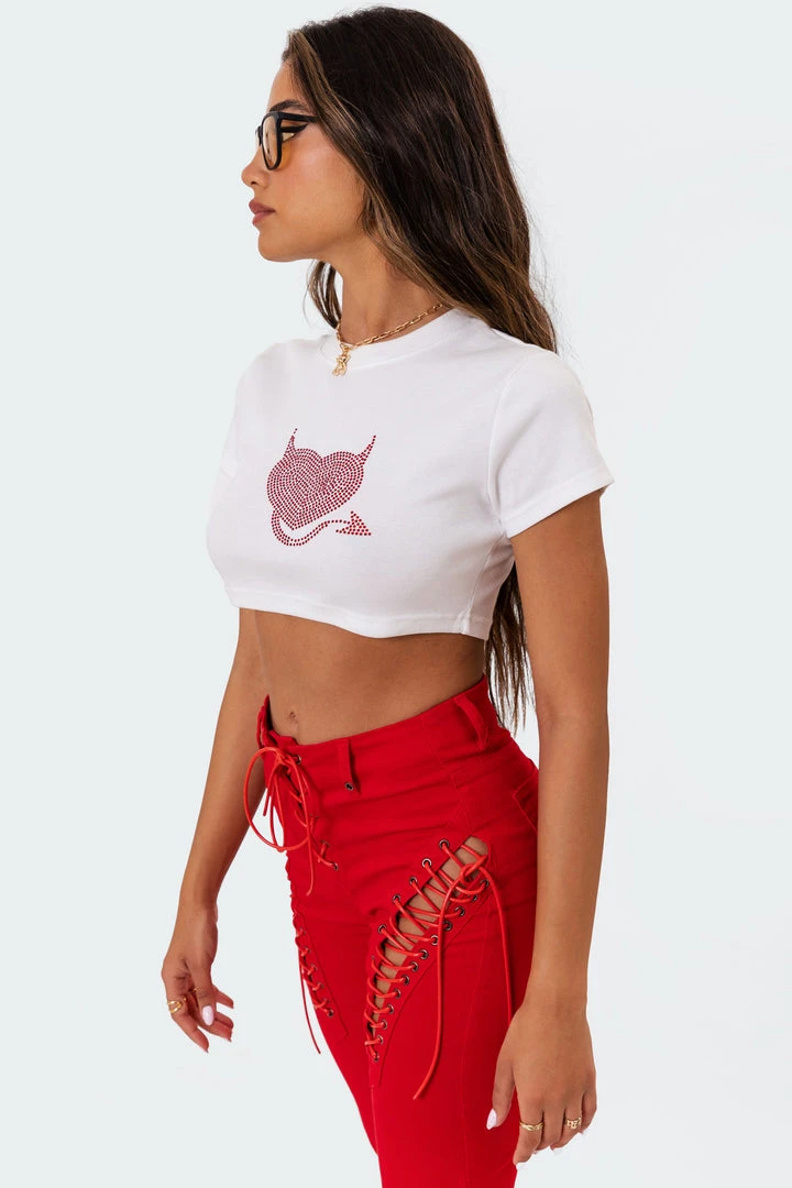 S11096_white Devil Diamond Cropped T-Shirt 6 S11096_white Devil Diamond Cropped T-Shirt