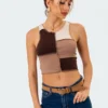 S11079_mix Tops Patchy Crop Top