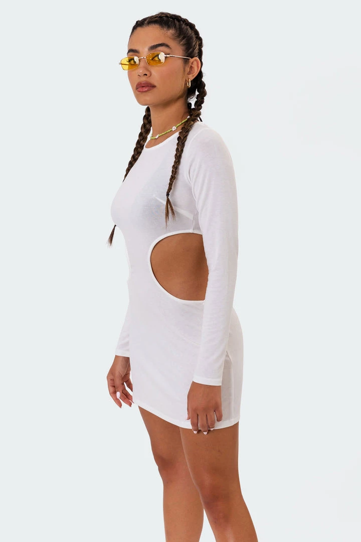 S11074_white Knit Cut-Out Dress 5 S11074_white Knit Cut-Out Dress