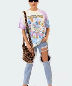 S11128_mix Playful Tie-Dye T-Shirt Tops