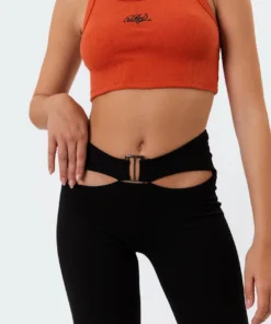 S11065_orange Tops Becca Ribbed Crop Top