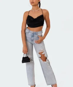 S11067_black Jordyn Open Back Crop Top