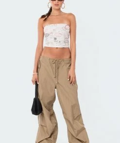 S12460_OLIVE Rian Nylon Cargo Pants New In