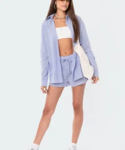 S12302_MIX Pinstripe Button-Up Shirt