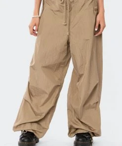 S12460_OLIVE Rian Nylon Cargo Pants New In