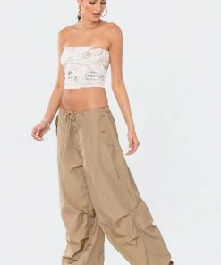 S12460_OLIVE Rian Nylon Cargo Pants New In