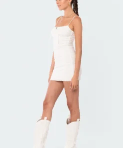 S12207_WHITE Capri Mini Dress