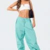 S12460_TURQUOISE Rian Nylon Cargo Pants New In