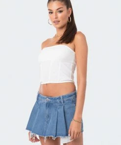 S12464_WHITE New In Etta Corset Tube Top