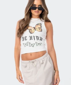 S12532_WHITE Be Kind Tank Top New In