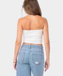 S12381_WHITE Basic Tube Top New In