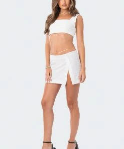 S12476_WHITE Santa Fe Crop Top New In