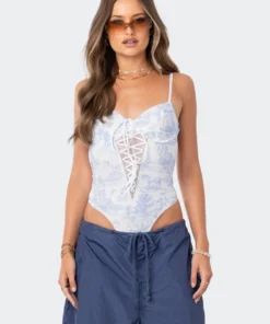 S12405_MIX Delft Print Cups Bodysuit