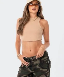 S11906_BEIGE Everyday Ribbed Top