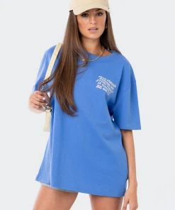 S12508_BLUE Dear Person Oversized T-Shirt New In