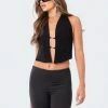 S12473_BLACK Ed Open-Back Halter Top